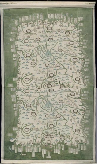 Mapa manuscrito de la isla de Hainán (China); Anónimo, BNE, ca. 1835