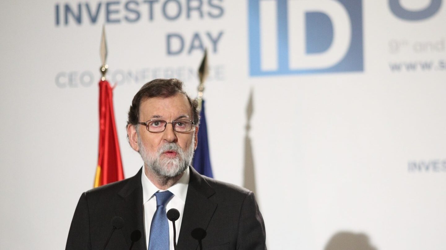 El presidente del Gobierno, Mariano Rajoy, durante la inauguración del foro Spain Investors Day.
