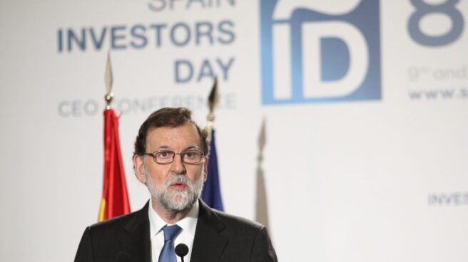 El presidente del Gobierno, Mariano Rajoy, durante la inauguración del foro Spain Investors Day.