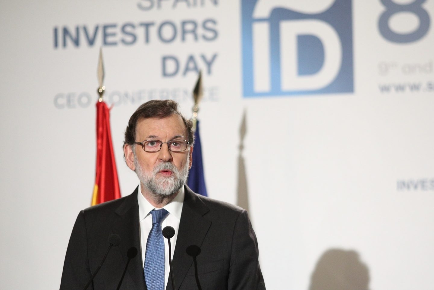 El presidente del Gobierno, Mariano Rajoy, durante la inauguración del foro Spain Investors Day.