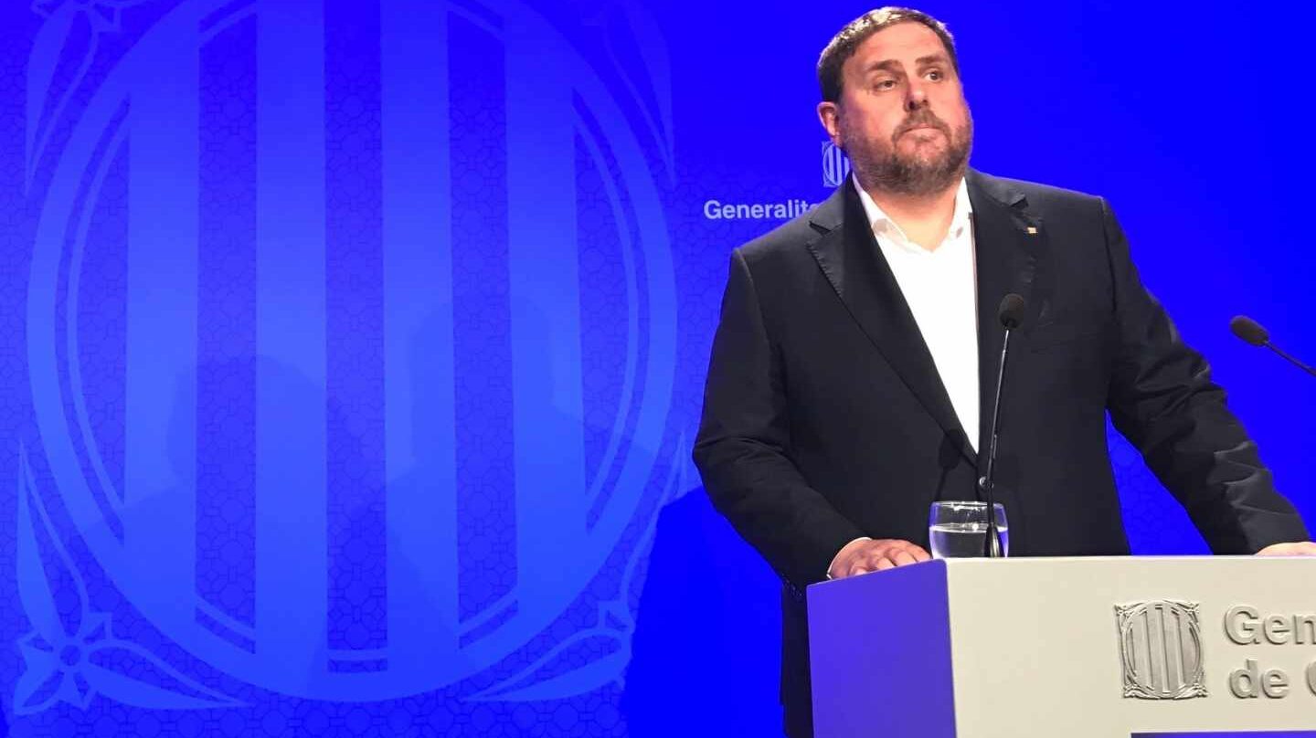 Oriol Junqueras, en un acto durante su etapa como vicepresidente de la Generalitat.
