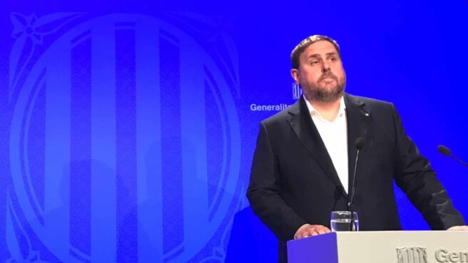 Oriol Junqueras, en un acto durante su etapa como vicepresidente de la Generalitat.