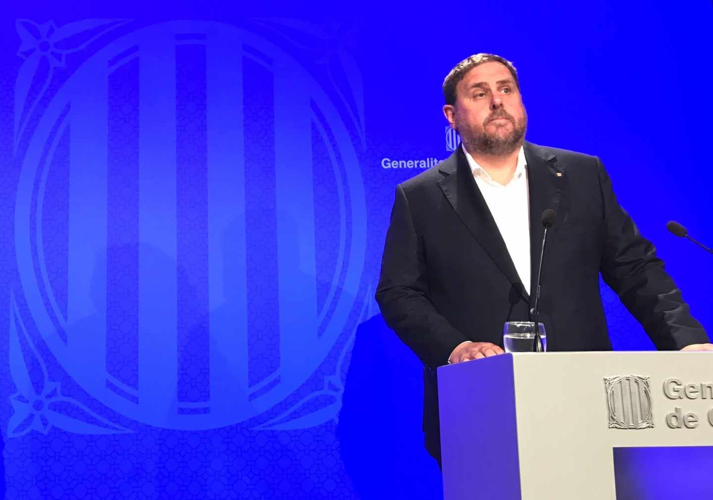 Oriol Junqueras, en un acto durante su etapa como vicepresidente de la Generalitat.