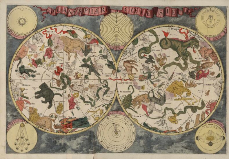 Planisferio celeste; Frederick de Wit, BNE, ca. 1688