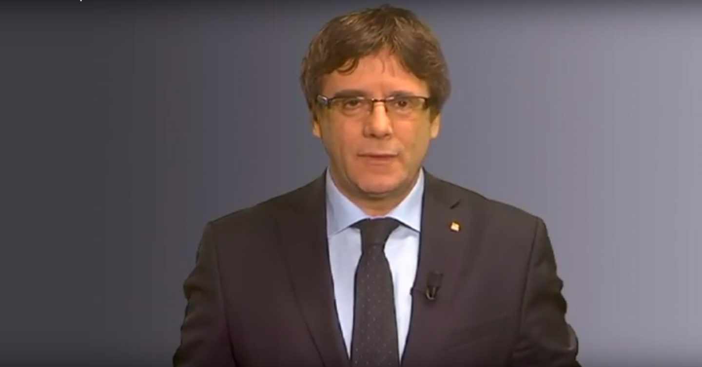 Carles Puigdemont, en un vídeo desde Bruselas.