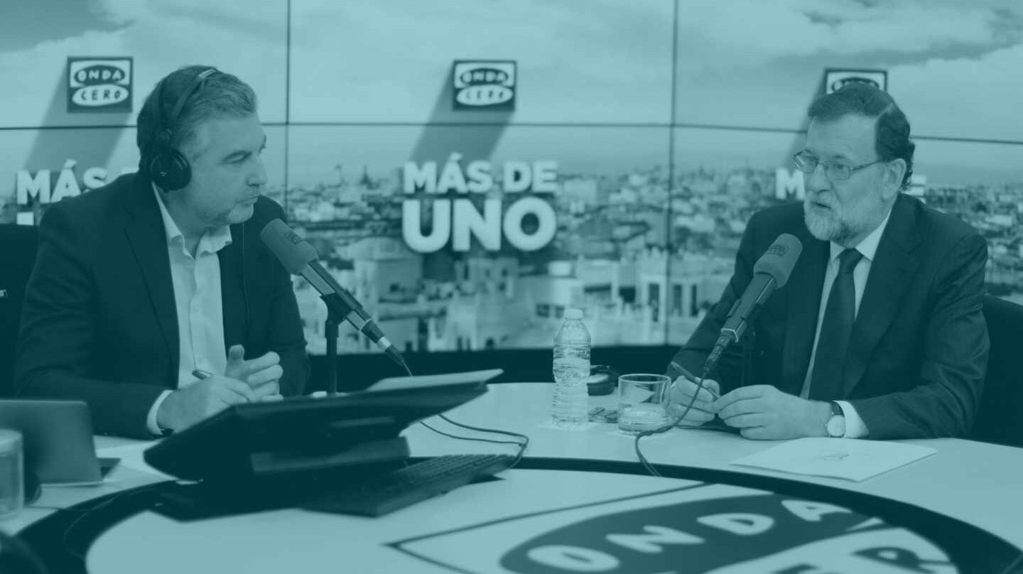 Mariano Rajoy y Carlos Alsina durante la entrevista de este miércoles.