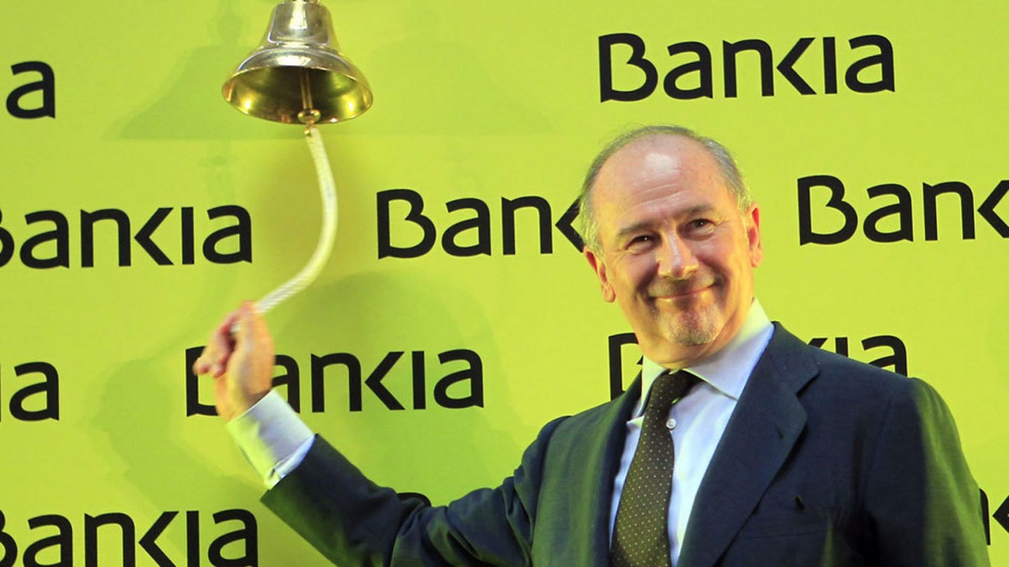Rodrigo Rato en la salida a bolsa de Bankia, en 2011.