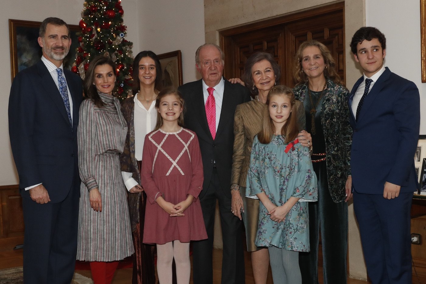 Almuerzo de la Familia Real con motivo del 80 aniversario de Su Majestad el Rey Don Juan Carlos.