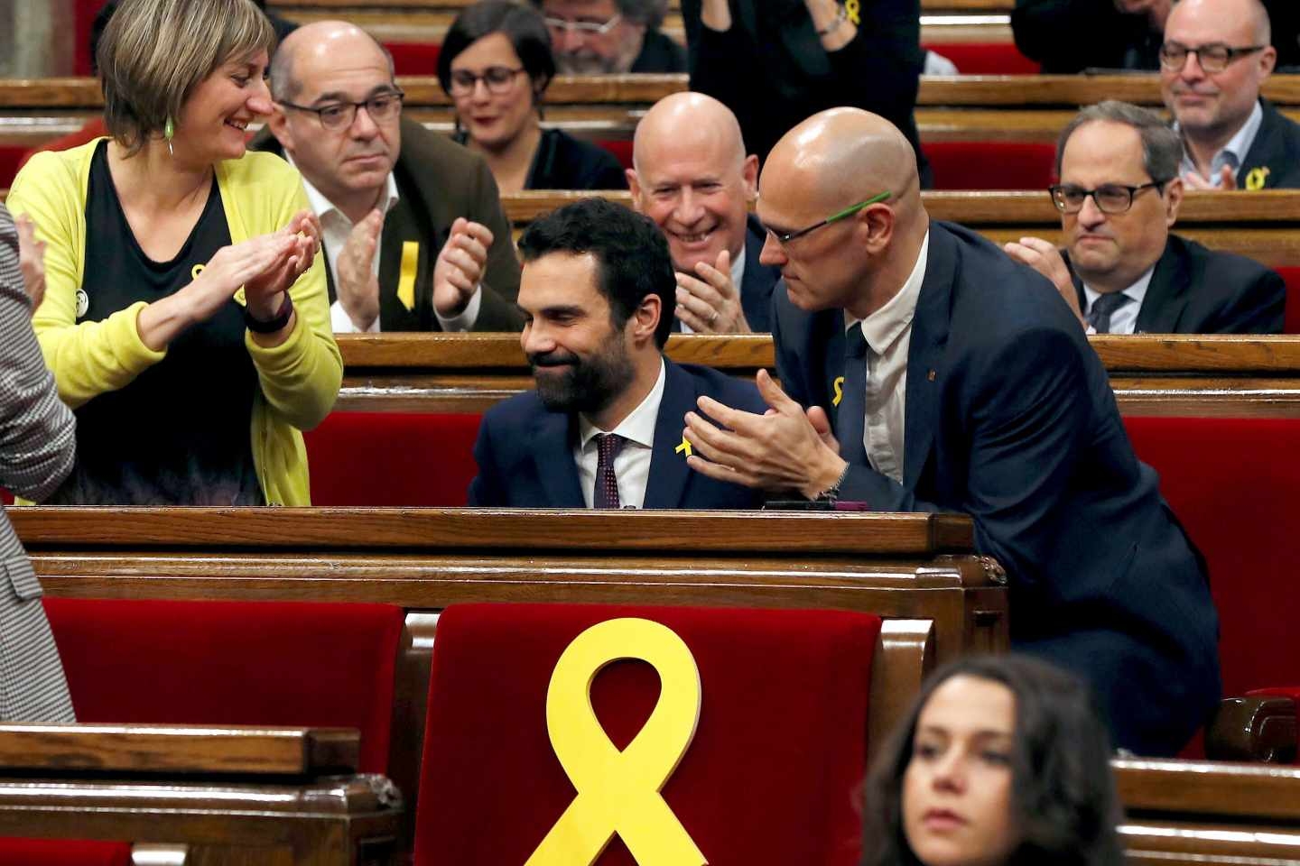 El recién elegido presidente del Parlament, Roger Torrent.