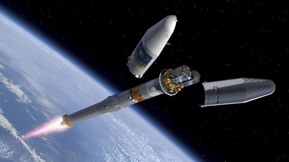 Recreación de un satélite en funcionamiento del sistema Galileo.