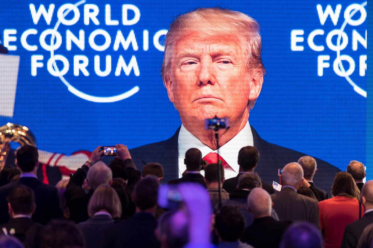 Donald Trump, durante su intervención en el Foro Económico Mundial de Davos, el viernes 26 de enero.