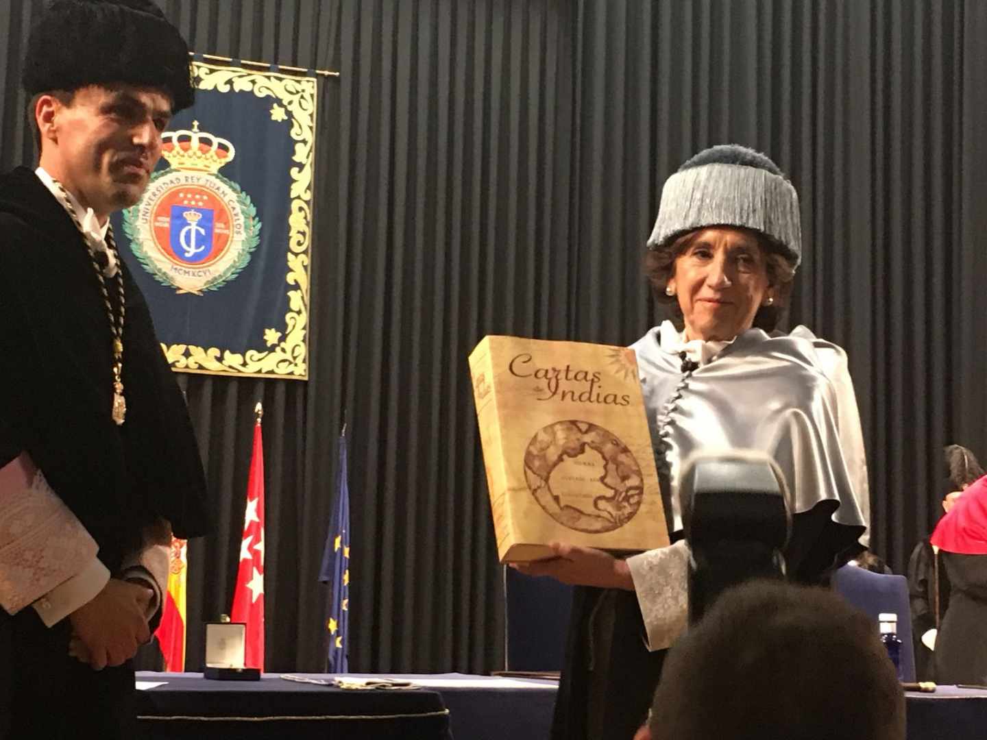 Victoria Prego, durante el acto en la Universidad Rey Juan Carlos.