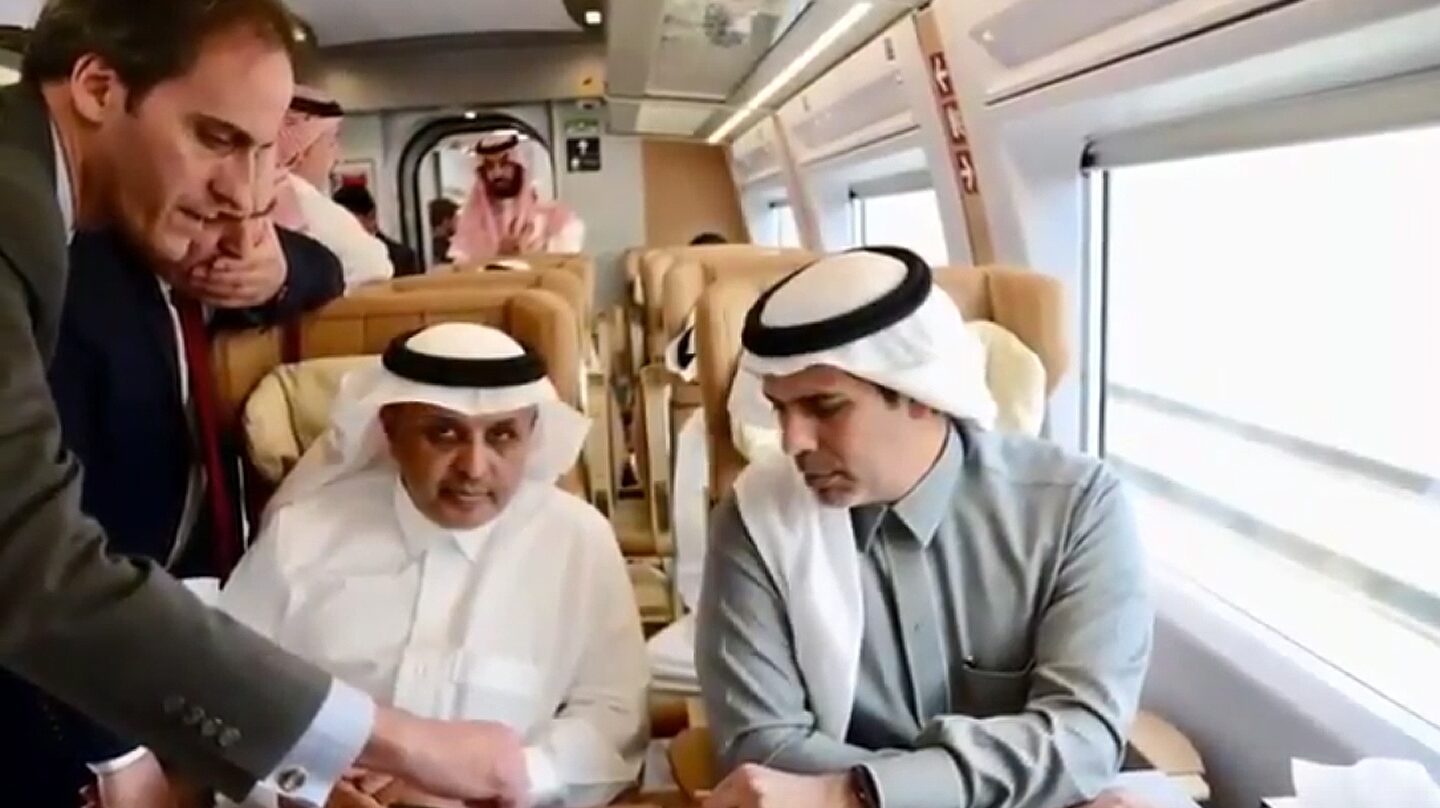 Captura del vídeo promocional del AVE a La Meca lanzado por el Gobierno saudí a finales de septiembre.