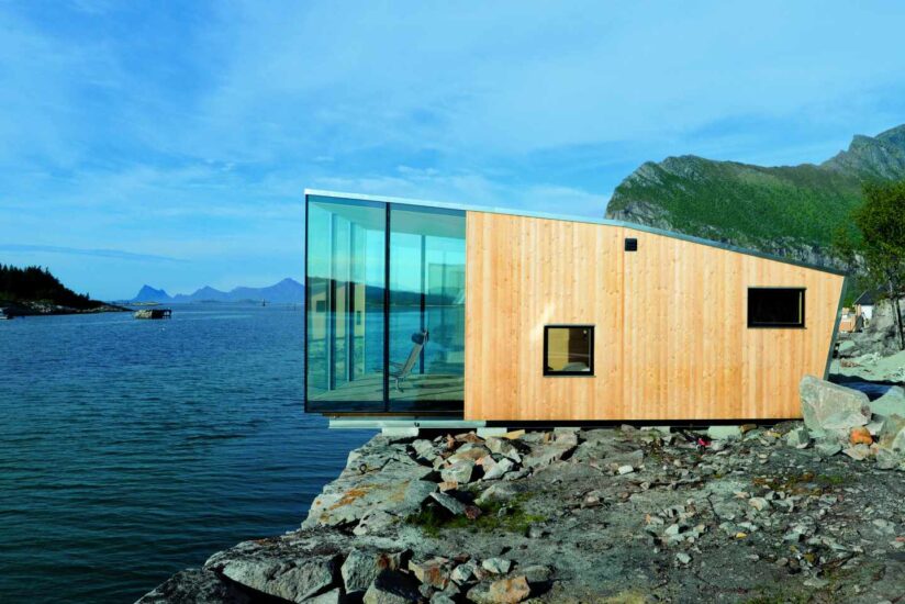 Cuatro casas que se cuelgan sobre el mar, son las habitaciones de este resort del norte del país. Foto: Siggen Stinessen