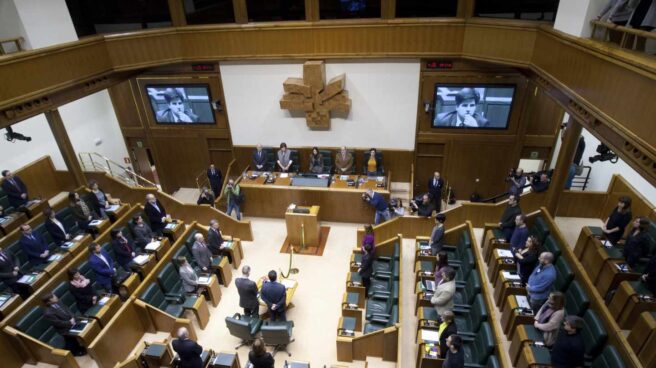 Pleno del Parlamento Vasco en Vitoria.