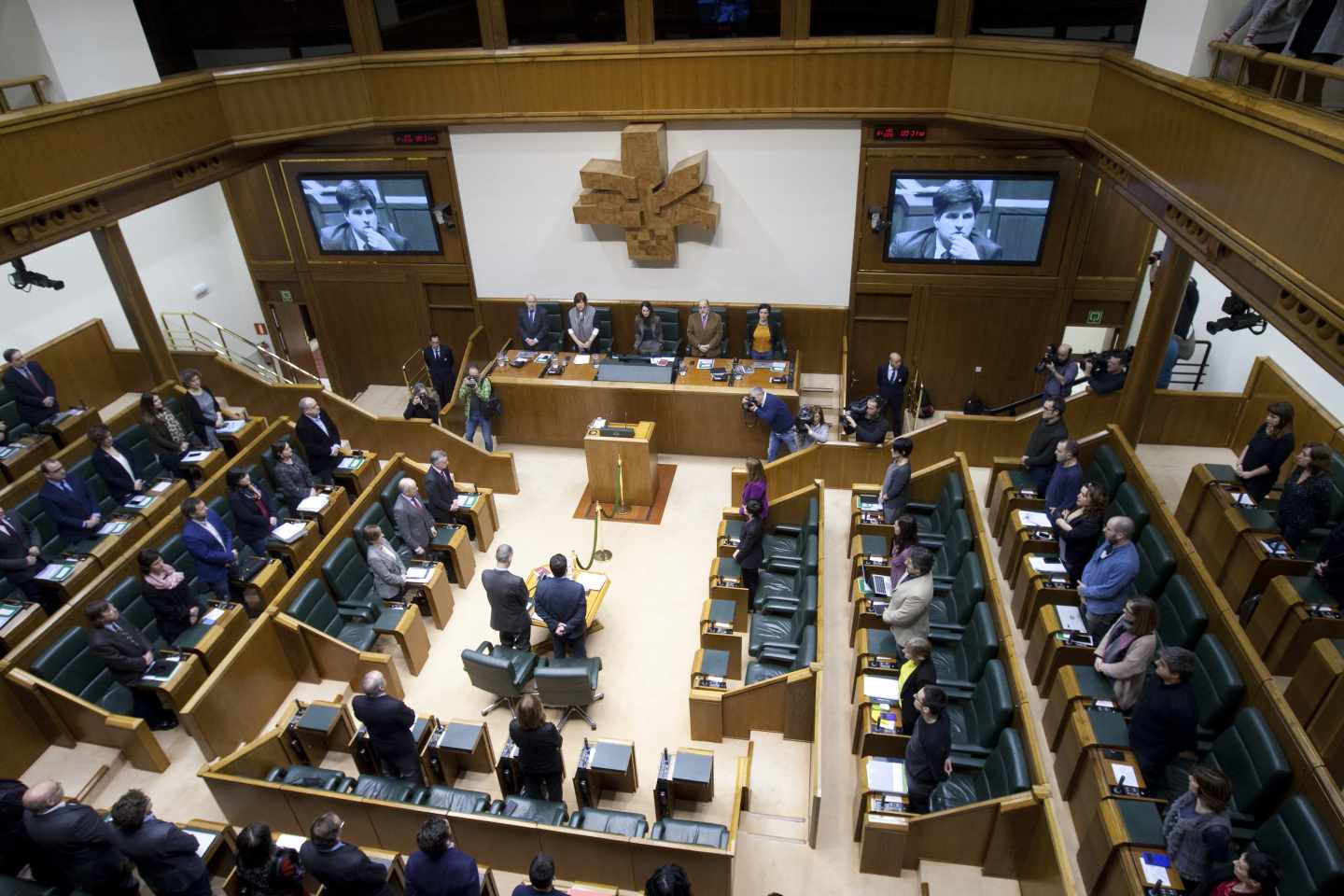 Pleno del Parlamento Vasco en Vitoria.