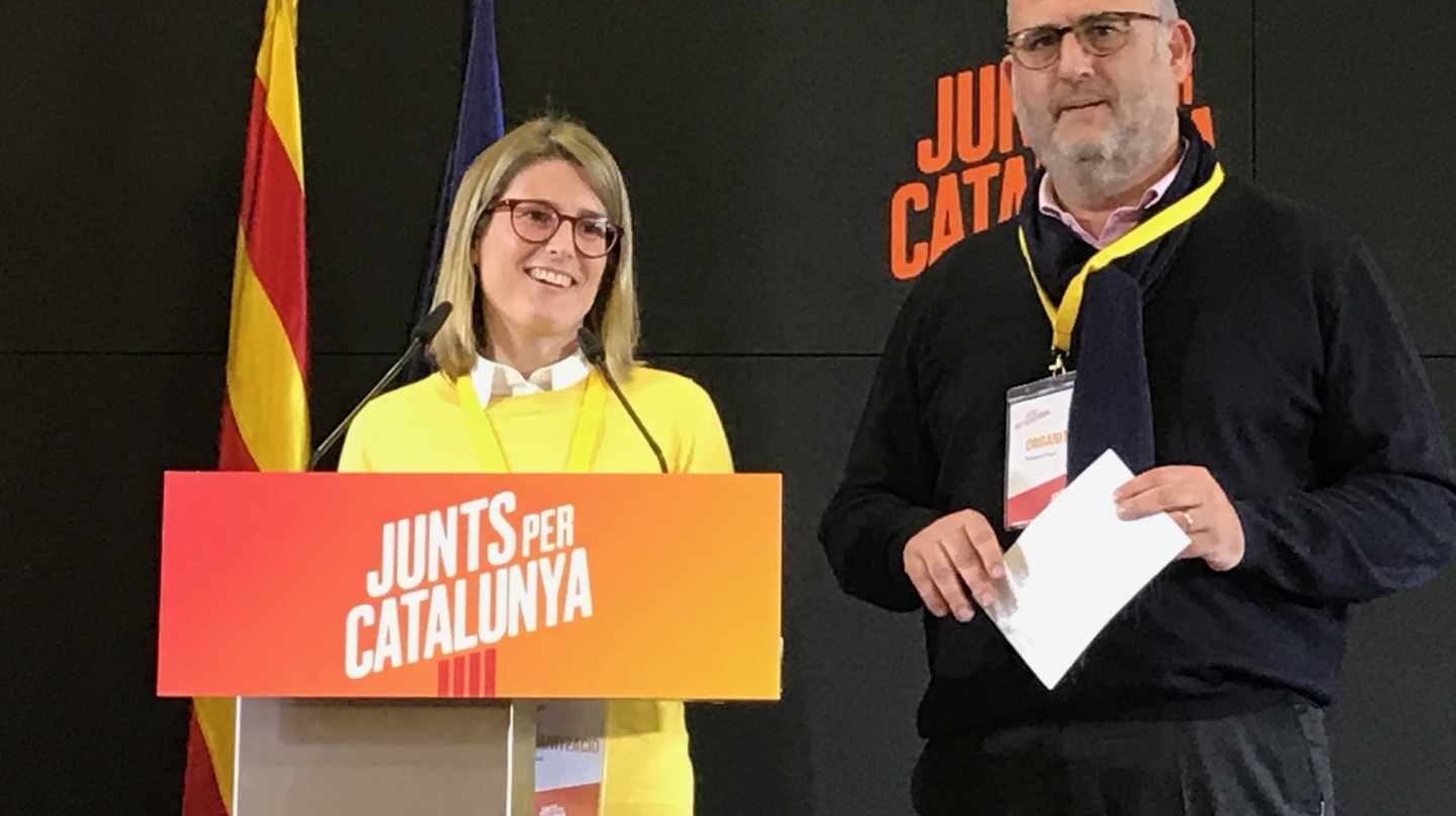 Los diputados de JxCat Elsa Artadiy Eduard Pujol.