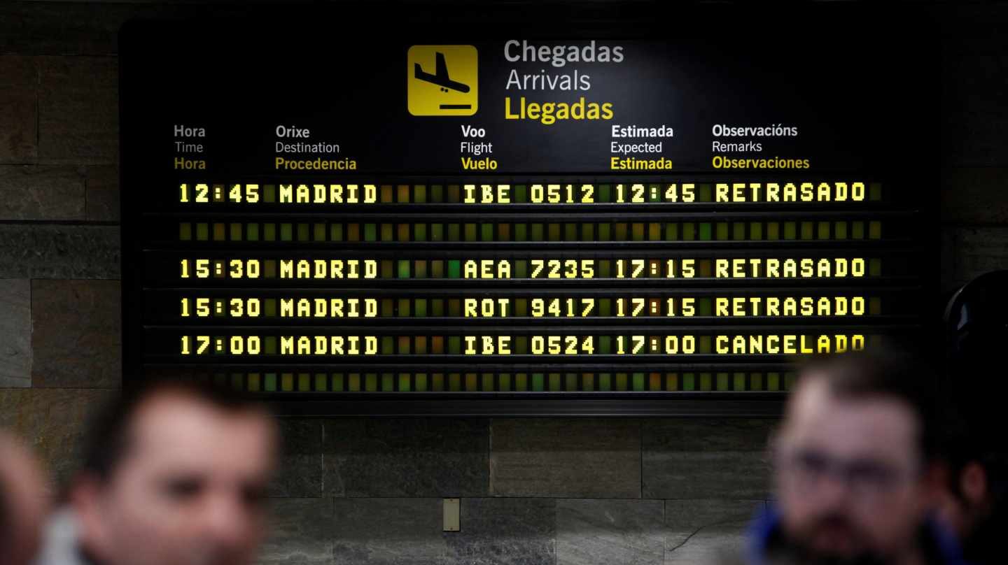 Retrasos y cancelaciones en el aeropuerto de Barajas.