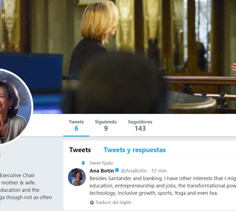 Ana Botín se estrena en Twitter: "Además del Santander, tuitearé sobre yoga y té"