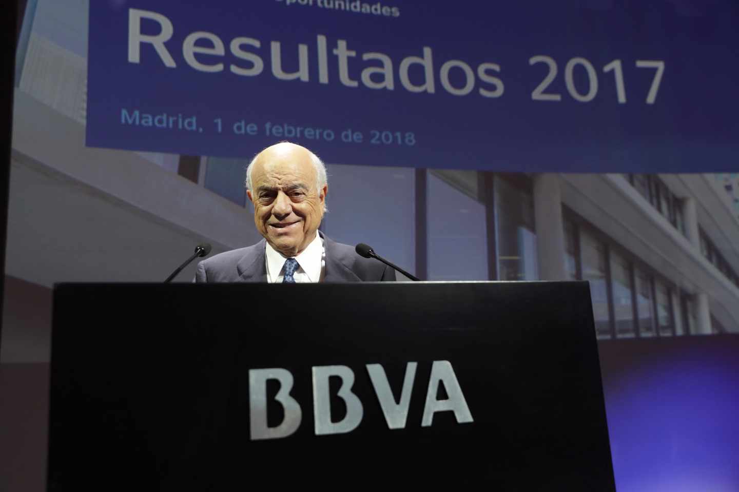 El presidente del banco BBVA Francisco González,
