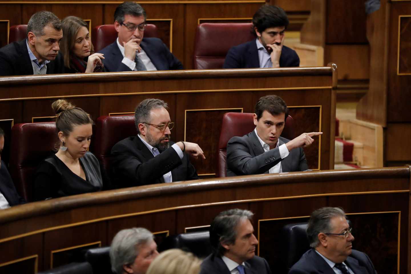 El presidente de Ciudadanos, Albert Rivera, durante la sesión de control al Gobierno en el Congreso de los Diputados.