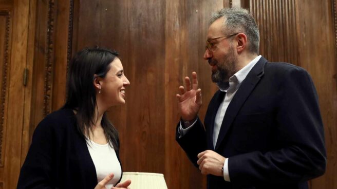 Irene Montero y Juan Carlos Girauta, reunidos en el Congreso. Irene Montero y Juan Carlos Girauta, reunidos en el Congreso.