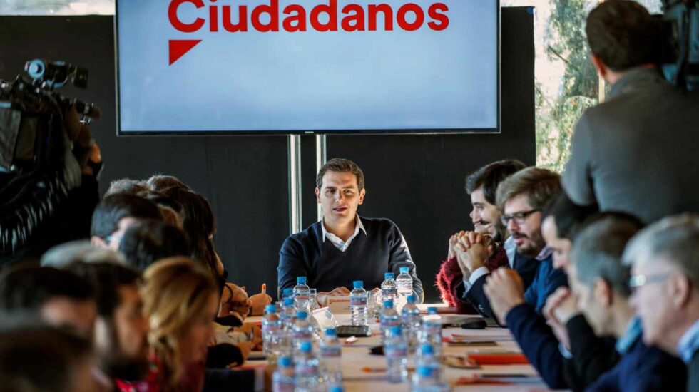 Albert Rivera preside la Ejecutiva de Ciudadanos en Toledo.