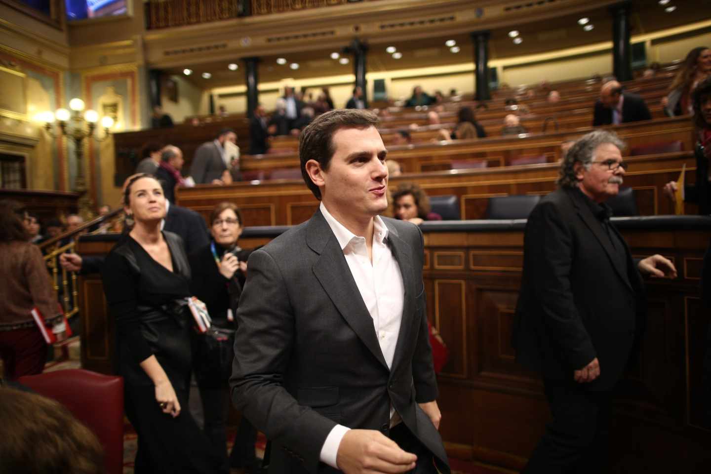 El líder de Ciudadanos, Albert Rivera, antes de la sesión de control al Gobierno en el Congreso de los Diputados.