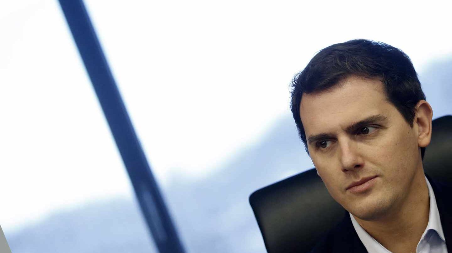 El presidente de Ciudadanos, Albert Rivera, durante una reunión del Grupo Parlamentario en el Congreso.