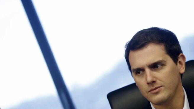 El presidente de Ciudadanos, Albert Rivera, durante una reunión del Grupo Parlamentario en el Congreso.