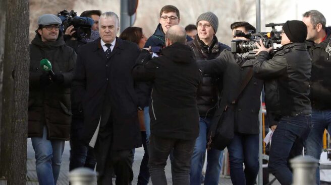 Luis Bárcenas llega a la Audiencia Nacional.