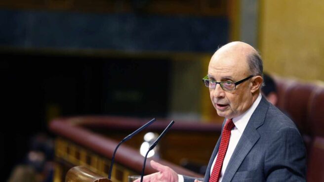 El ministro de Hacienda, Cristóbal Montoro, en el Congreso de los Diputados.