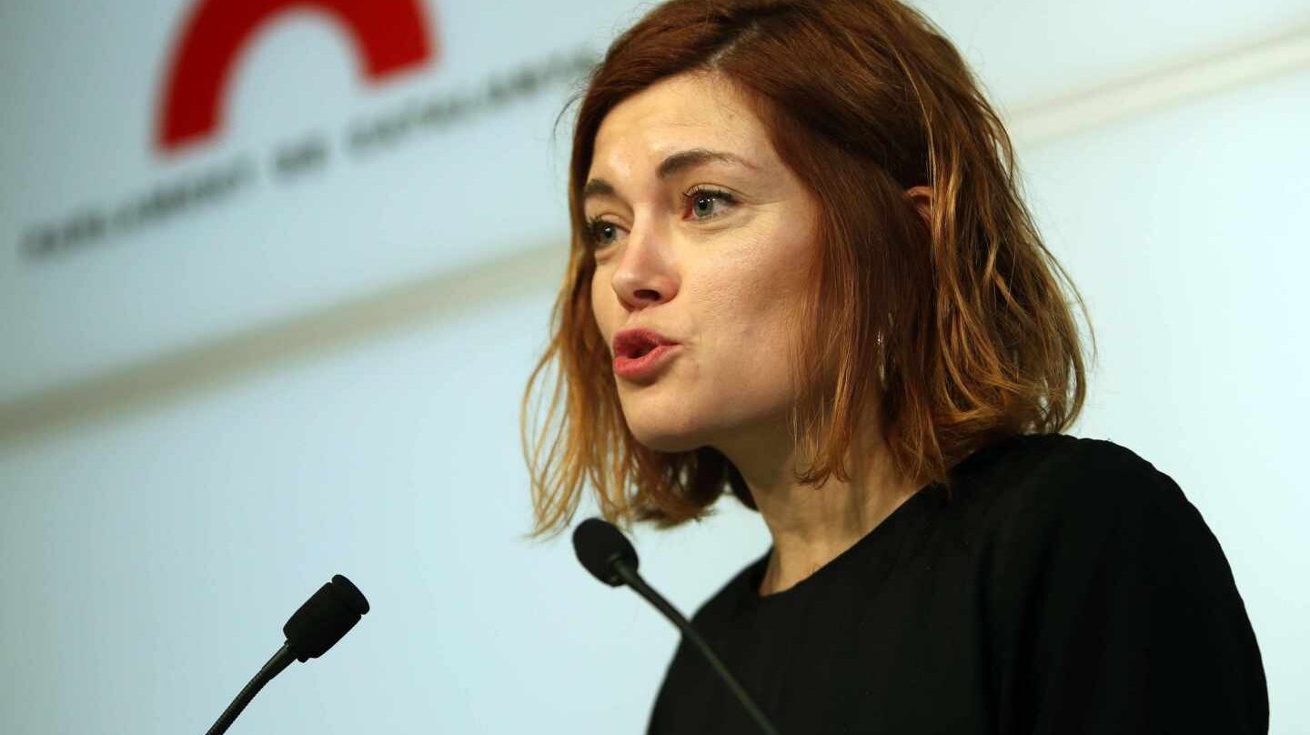 La portavoz de Catalunya en Comú, Elisenda Alamany, en el Parlament.