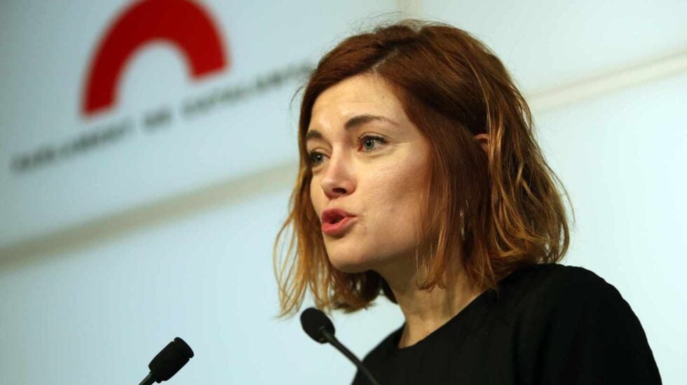La portavoz de Catalunya en Comú, Elisenda Alamany, en el Parlament.
