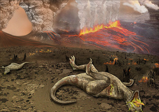Los volcanes, también responsables de la extinción de los dinosaurios Los volcanes, también responsables de la extinción de los dinosaurios