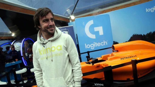 Fernando Alonso, en el Mobile World Congress.