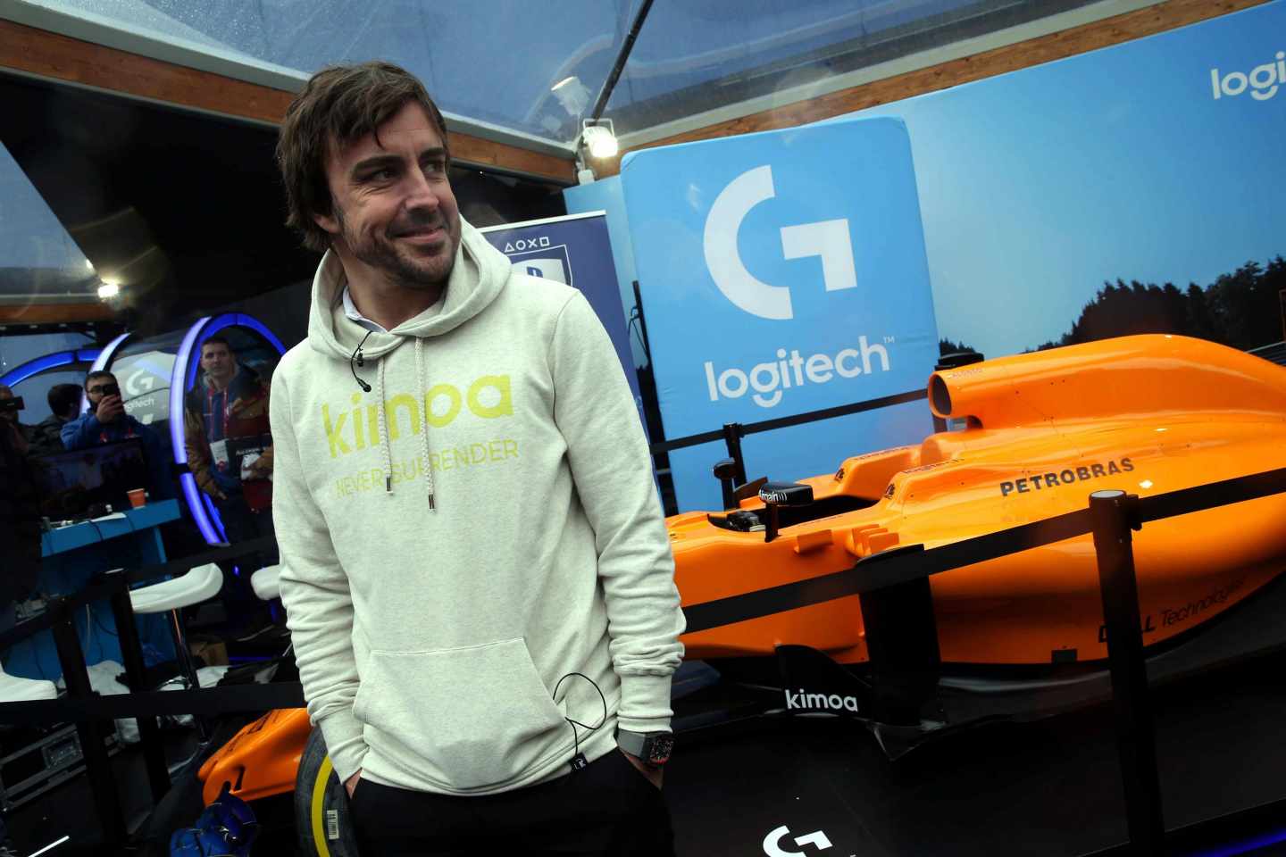 Fernando Alonso, en el Mobile World Congress.