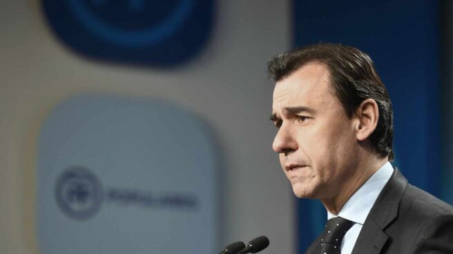 El número tres del PP, Fernando Martínez Maillo, este lunes en la sede del partido.