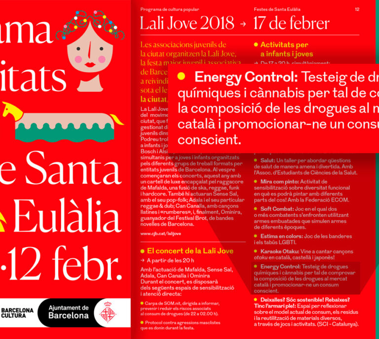 Colau retira el taller de experimentación con drogas en la programación infantil de Santa Eulalia