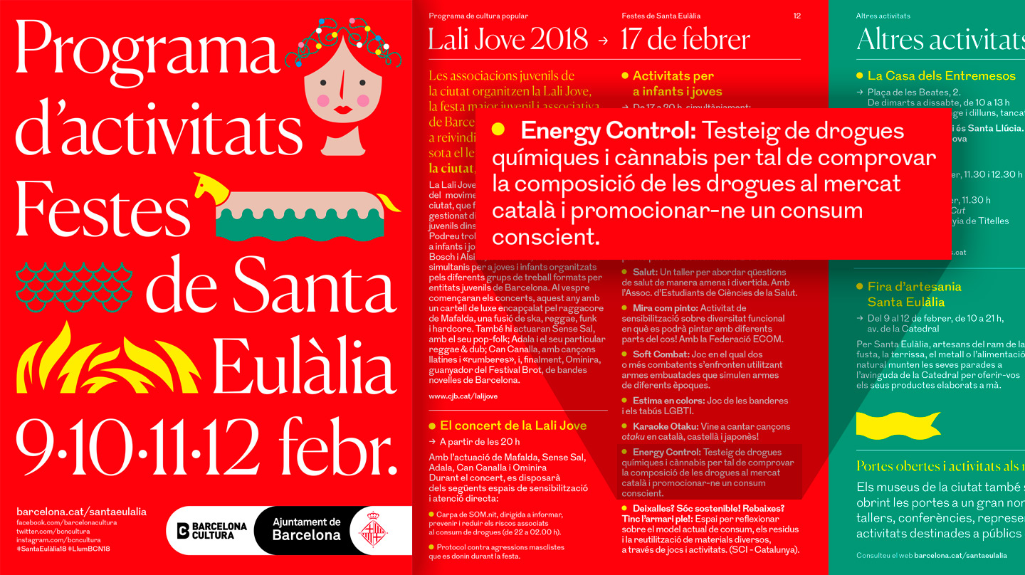 Colau retira el taller de experimentación con drogas en la programación infantil de Santa Eulalia