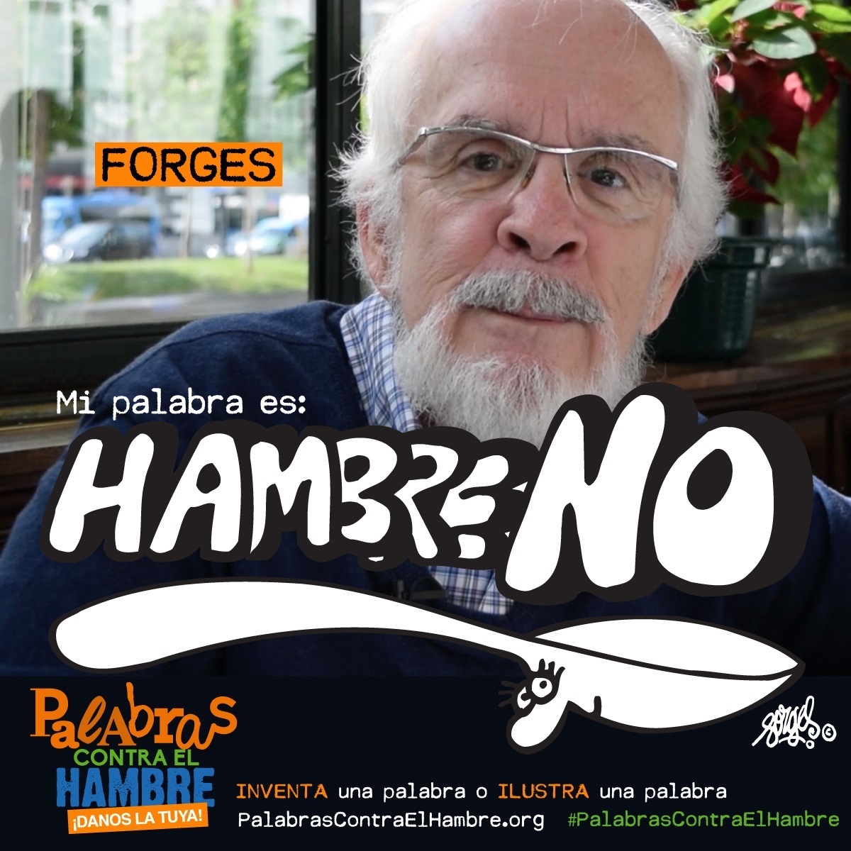 La implicación de Forges en campañas solidarias fue una constante en su vida.