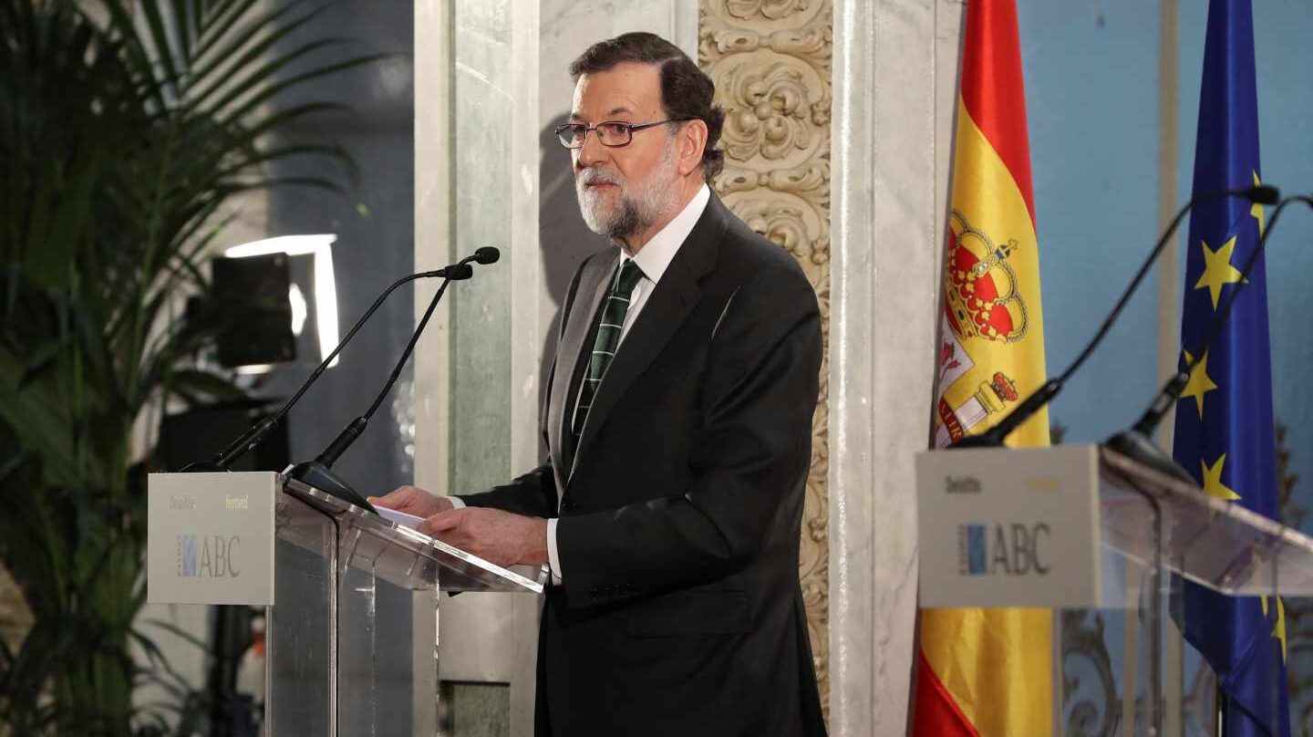 El presidente del Gobierno, Mariano Rajoy, durante su intervención en el Foro ABC-Deloitte celebrado hoy en el Casino de Madrid.