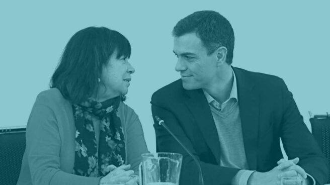 Cristina Narbona y Pedro Sánchez.