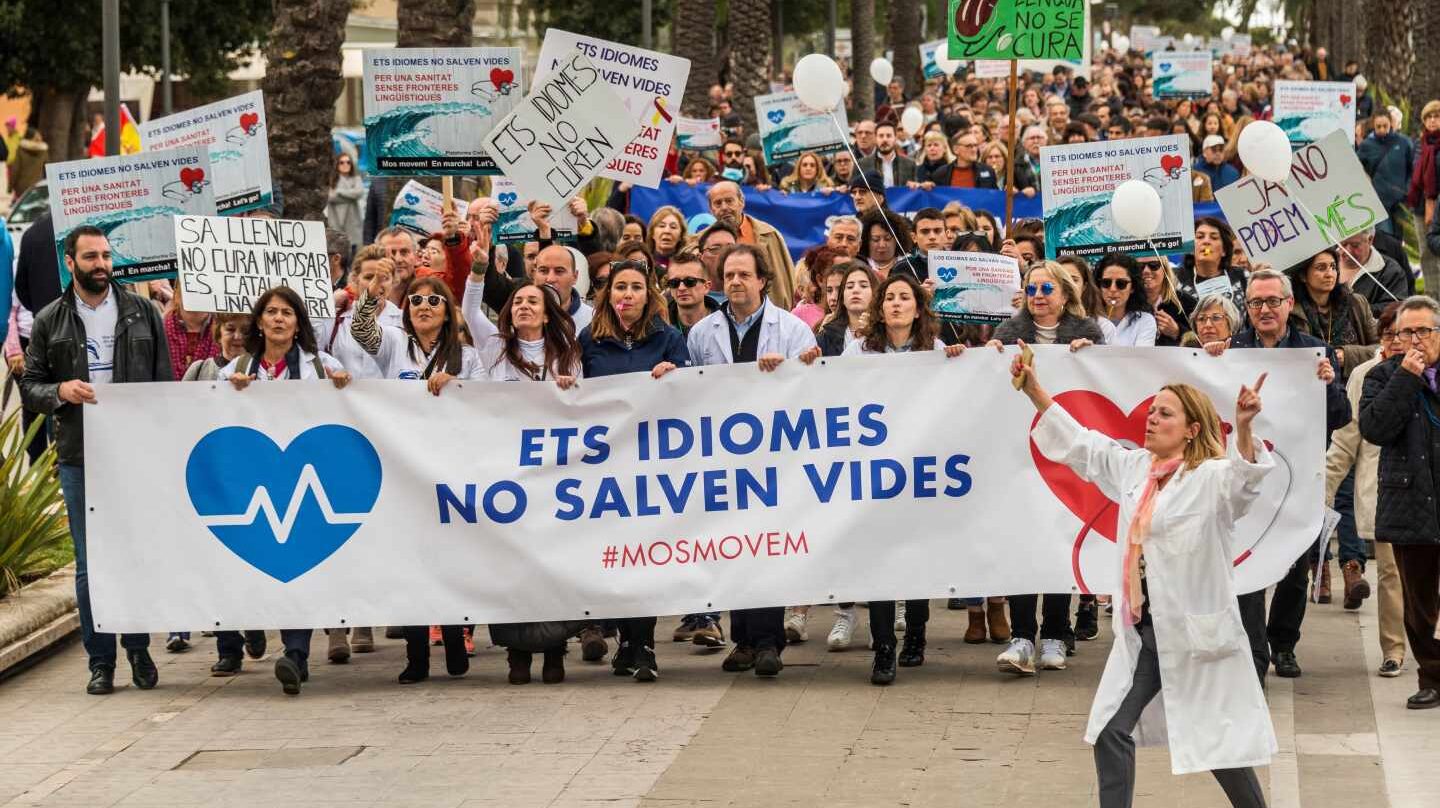 Un momento de la manifestación.