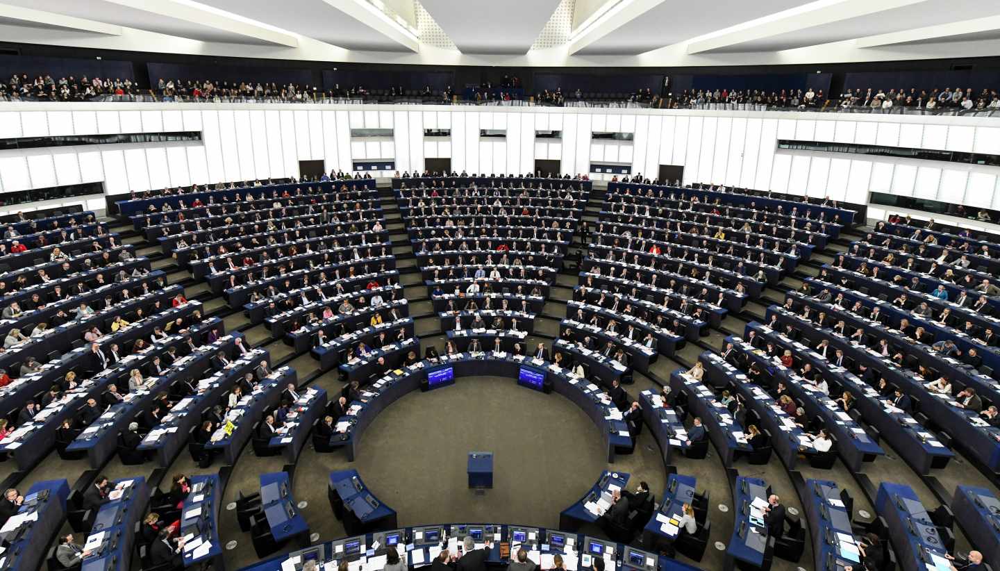 Vista panorámica del Parlamento Europeo.