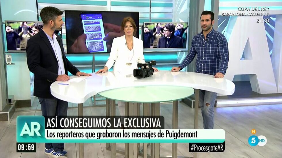 Luis Navarro y Fernando Hernández explican en 'El programa de Ana Rosa' cómo lograron captar los mensajes de Puigdemont.