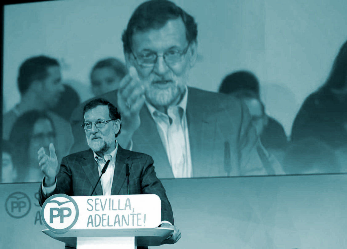 Mariano Rajoy, en un acto del PP en Sevilla.