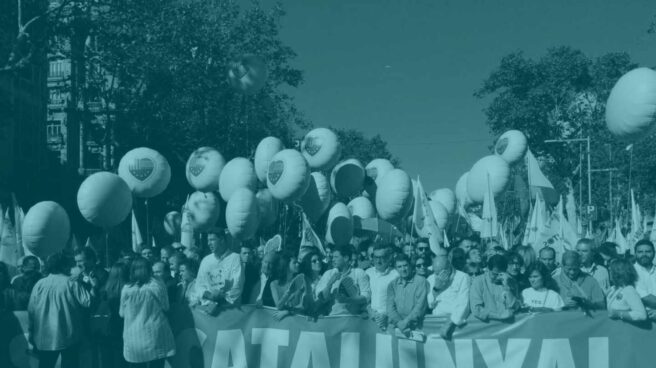 La manifestación de Societat Civil Catalana, el pasado octubre. La manifestación de Societat Civil Catalana, el pasado octubre.