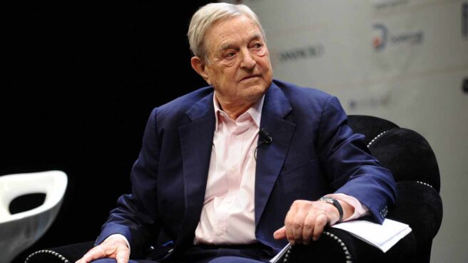 El multimillonario George Soros en una intervención en Davos.