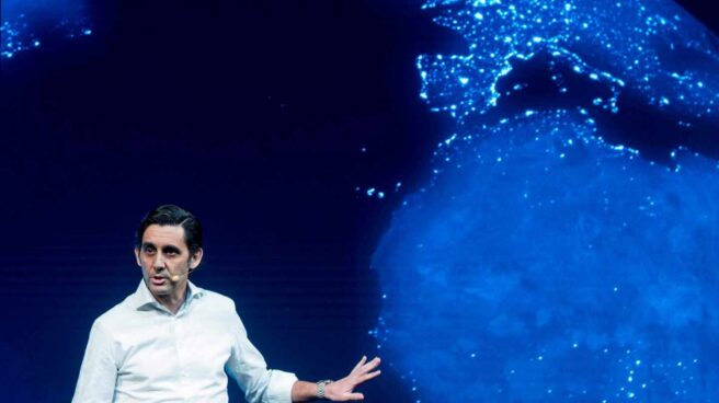 El presidente de Telefónica, Álvarez-Pallete, una de las empresas en la alianza internacional de la IA El presidente de Telefónica, José María Álvarez-Pallete, durante la presentación del asistente digital con inteligencia artificial AURA.